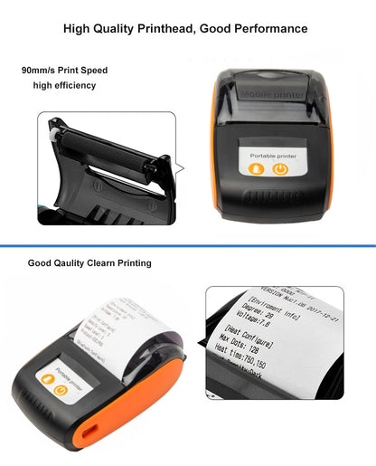 Bluetooth Thermal Printer pt-210 58mm Mini Portable Thermal Printer Without Ink For Android And IOS